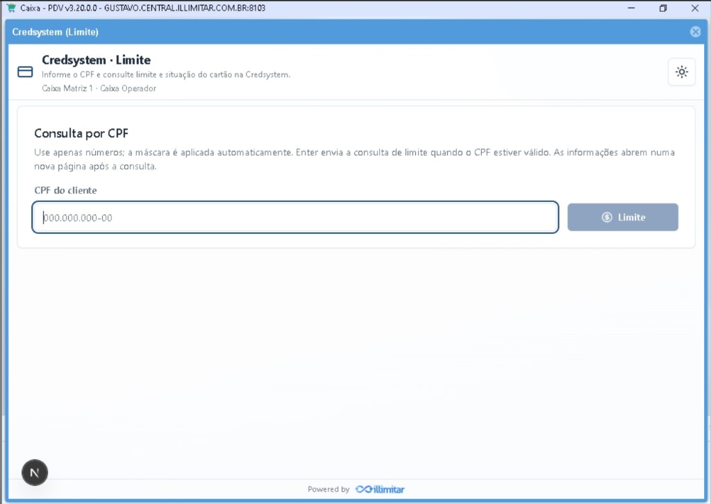 Consulta de limite por CPF