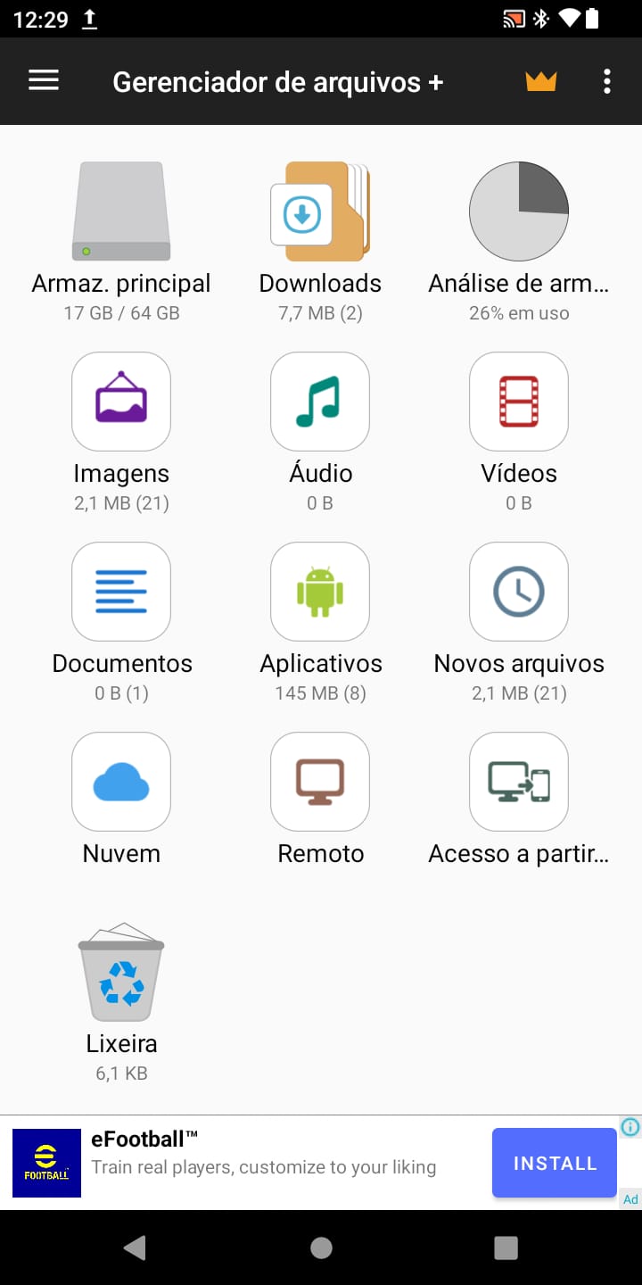 Lista de pastas com Download