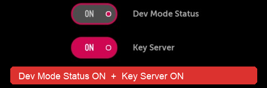 Tela do app Developer Mode
